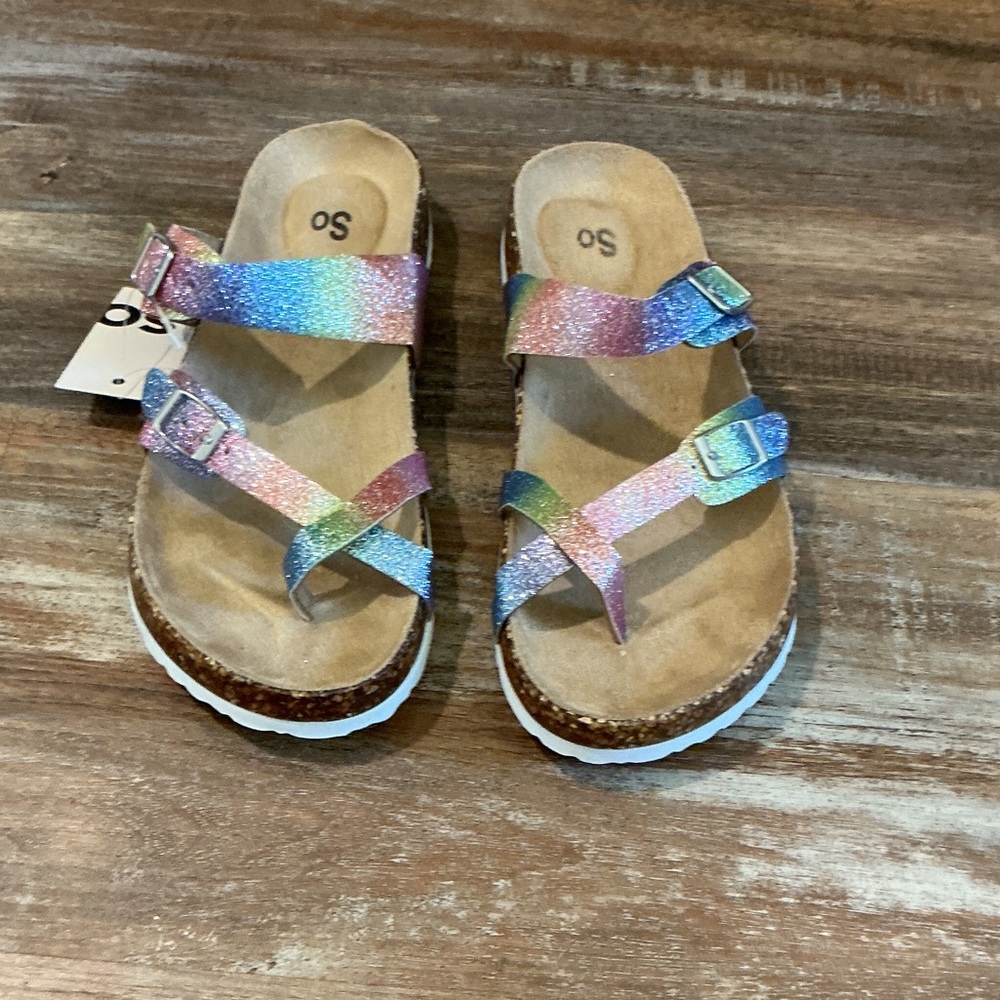 SO Kids Rainbow Glitter Sandals